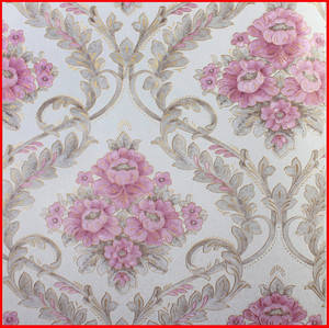 Desain Bunga Romantis Gaya Eropa PVC Kertas Dinding Dekorasi Wallpaper - Product Image 2