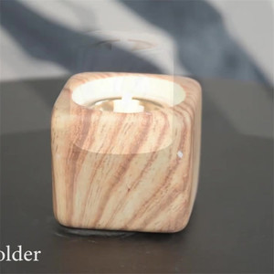 Geometric Cutting Marble Glazed Modern Home Decor <strong>Candle</strong> Jaes Noridc White Ceramic <strong>Tealight</strong> <strong>Candle</strong> <strong>Holder</strong> - Product Image 4
