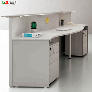 Waiting Area Office Furniture White 5M <strong>Curved</strong> Modern Design <strong>Reception</strong> Counter Desk - Product Image 5