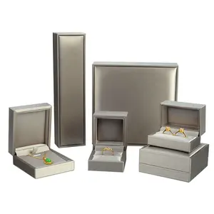 TONGXING Kustom Logo Kualitas Kemasan Hadiah Perhiasan Kotak Cincin Kalung Gelang Liontin Perhiasan Set Kotak Biru Emas Perak