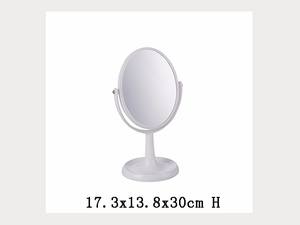 Espejo de maquillaje de bolsillo de plástico blanco pequeño contemporáneo Uso cosmético - Product Image 6