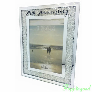 <span class=keywords><strong>Marco</strong></span> de <span class=keywords><strong>fotos</strong></span> de <span class=keywords><strong>cristal</strong></span> con imagen llena de diamantes para regalo de recuerdo de boda - Product Image 3