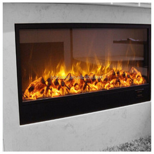 <span class=keywords><strong>Chimenea</strong></span> eléctrica con Control remoto de 1500W con pantalla LED, acero inoxidable calentado, empotrada, 1500mm para uso en interiores, enchufe AU de EE. UU. - Product Image 3