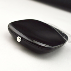 Glossy Black Round Shape Single 63mm Pan <strong>Powder</strong> <strong>Compact</strong> With Bounce Button Closure - Product Image 6