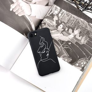 Moda simple lápiz dibujo chica amante Teléfono para iPhone 6 6 S 7 más - Product Image 2