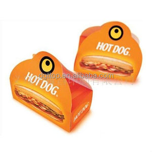 Wholesale paper hot dog box with carrier