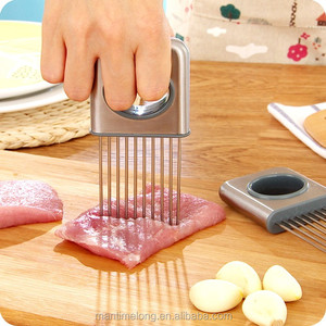 Porte-<span class=keywords><strong>oignon</strong></span> facile Trancheuse Outils de légumes Coupe-tomates Gadgets de cuisine en acier inoxydable mtl - Product Image 3