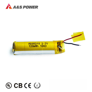 08310 pequeña lipo batería de 3,7 v 130 mah bluetooth auriculares de polímero li-ion de la batería con UN38.3 - Product Image 2