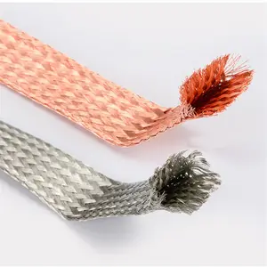 Flexible earthing grounding shielding Copper braid sleeve