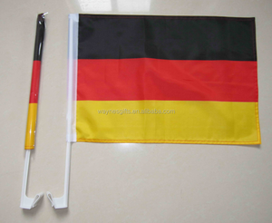 Bandiera Nazionale Tedesca per Auto in Poliestere 12x18 Pollici con Asta in Plastica - Product Image 3