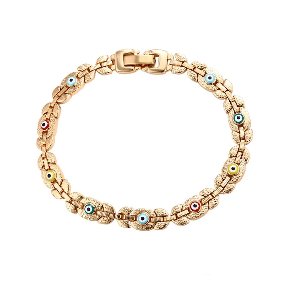 75187 Xuping top grade colorful eye gold chain bracelet without stone jewelry