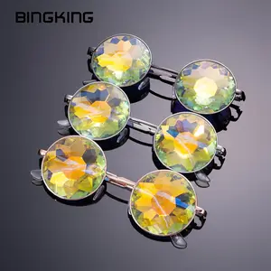 Hot Attractive Glasses Rainbow Plastic Frame Kaleidoscope Glasses