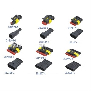 1928403874ขั้วต่อกันน้ำ2ขา Tycos 282080-1ซ็อกเก็ตหญิงลากสายรถยนต์1015 18AWG 15ซม. สำหรับการเชื่อมต่อรถ - Product Image 6