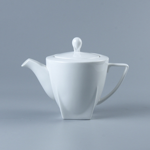 Bán Buôn Giá Rẻ Số Lượng Lớn Trắng Khách Sạn Nhà Hàng Cafe Chiều Sứ Cốc Cà Phê Và Đĩa Đặt Ấm Trà Gốm - Product Image 3