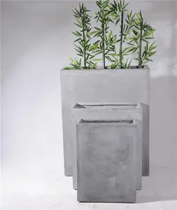 Fiberstone Gestapeld Verticale Outdoor Rechthoekige Planter Box Beton Doos