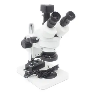 7X-45X Elettronico Biologico Trinoculare Stereo Microscopeand e Stereo Zoom Microscopio con il Pilastro Stand