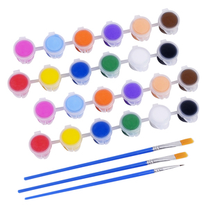 Hot Sale Non Toxic Cheap Price Water Based Non Washable Water Proof 3ml 6 Color Joined Kids Craft Smart Acrylic <strong>Canvas</strong> <strong>Paints</strong> - Product Image 1