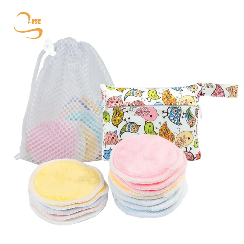 Eco-friendly 8センチメートルSoft Cotton Facial Cleansing Pads Ladies Reusable Bamboo Makeup Remover Cleansing Pads