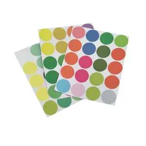 Custom Colourful Dot Polyethylene Round Vinyl Sticker Label