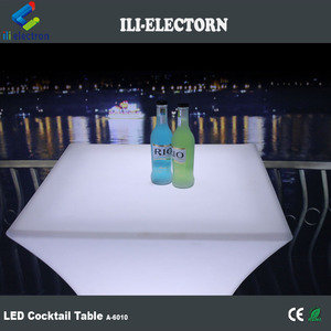 Ventas calientes Moderno Fiesta Eventos y <span class=keywords><strong>Bar</strong></span> Usado Remoto Que Cambia de Color LLEVADA Decorativa Cuadrada Mesa de Cóctel - Product Image 6