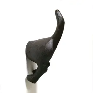 Wall mounted cast iron dog tail hanger hook