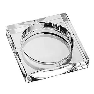 透明玻璃鹰激光雕刻方形水晶烟灰缸桌面装饰