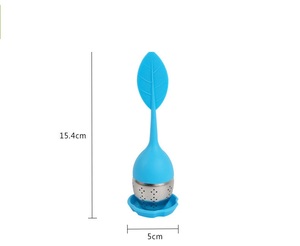 Filtro per tè in Silicone creativo a forma di foglie <span class=keywords><strong>infusore</strong></span> per tè in Silicone <span class=keywords><strong>con</strong></span> filtro per bustine di tè per uso alimentare - Product Image 6
