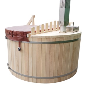 Baignoire ronde en bois pour adultes, excellente qualité, portable - Product Image 1