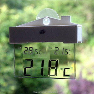 Huis Vorm Indoor Outdoor Huishoudelijke Max Min Digitale Venster Thermometer Met Zuignap