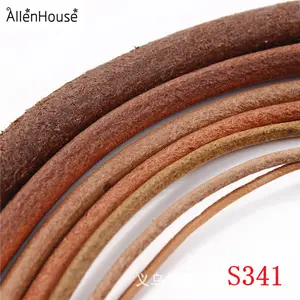 100% real Natural Leather Cords 1mm/1.5mm/2mm/2.5mm/3mm/4mm/5mm genuine leather straps
