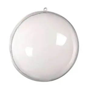 Adornos navideños de plástico transparente, bolas colgantes, de 3CM-25CM