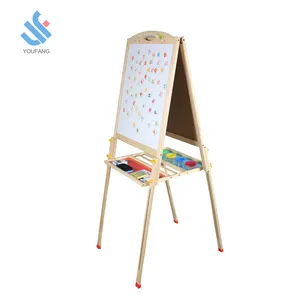 YF-M315 OEM accept factory popular Wooden Erasable folding adjustable magnetic drawing board L toys for kids