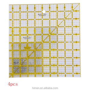 Acrílico Quilters gobernante 2,5 de 4,5 de 6,5 y 9,5 pulgadas cuadrado gobernantes Conjunto de 4 <span class=keywords><strong>Patchwork</strong></span> gobernante pulgadas (QR-07S-ABCD) - Product Image 2