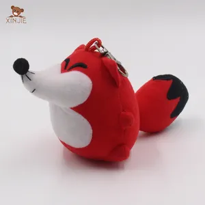 Customized Nice Design Mini Red Fox Plush Key Chain Toy