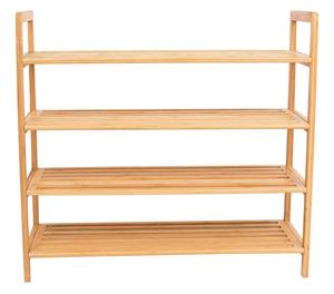 <span class=keywords><strong>Zapatero</strong></span> de Bambú de 4 Niveles, Armario de Madera y Organizador de Entrada con Capacidad para 12 Pares de Zapatos - Product Image 1