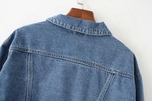 Vestes courtes <span class=keywords><strong>en</strong></span> denim noir style court pour femmes - Product Image 5