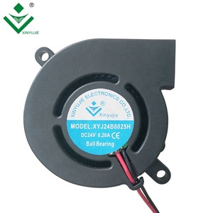 มอเตอร์พัดลมระบายอากาศแบบเทอร์ไบน์ 6025 ขนาด 24 โวลต์ พัดลมดีซี 12 โวลต์ ขนาด 60x60x25 มม. แบบ 3 ขา - Product Image 3