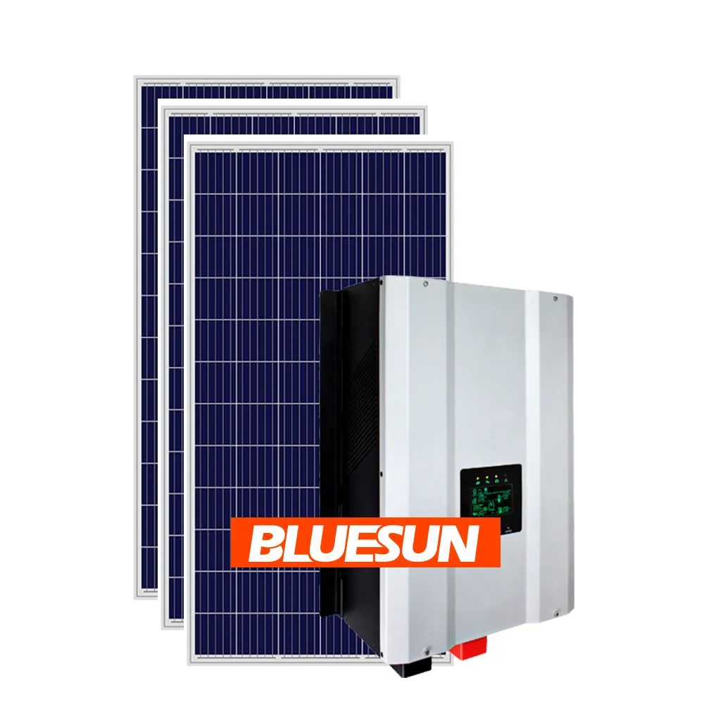 Bluesun solar panel system sun panels electricity solar panel system with battery storage 100 kw solar system for power plant