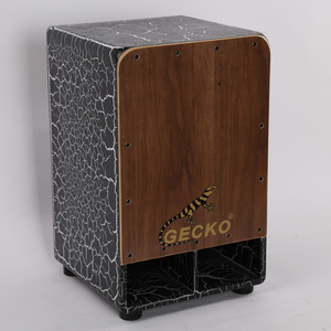 Gecko CD01A Cajon Box <strong>Drum</strong> <strong>Unique</strong> New Design Two Sound Holes Woofer Beat Box Walnut Playing Surface Jumbo Bass Cajon Box <strong>Drum</strong> - Product Image 2