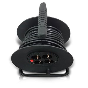 CE ROHS A Énuméré 4 Voies Norme Européenne 25m Enrouleur De Câble Prises Électriques H05VV-F 3G 2.0mm Surtension protecteur - Product Image 3