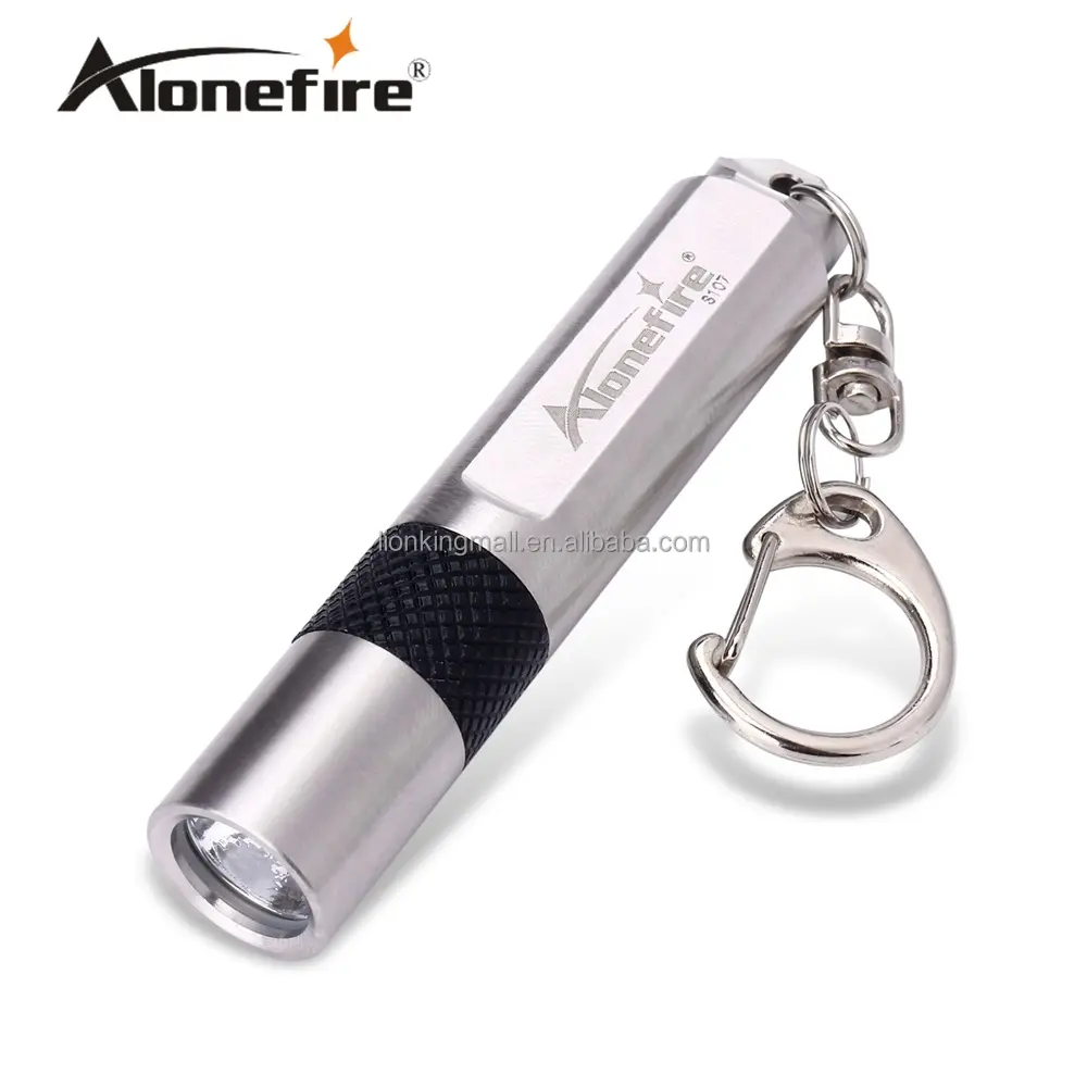 Onefire-minilinterna de bolsillo S107 para mujer, linterna LED de 5w de acero inoxidable, resistente al agua, para estudiante, niño y mujer, llavero de viaje, linterna de luz AAA