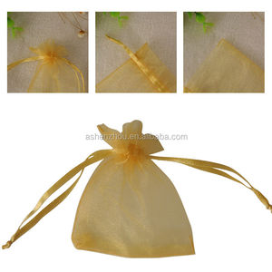 Pochette en <span class=keywords><strong>organza</strong></span> personnalisée bon marché, sac à cordon en maille transparente en <span class=keywords><strong>organza</strong></span>, sac à bonbons pour bijoux - Product Image 3