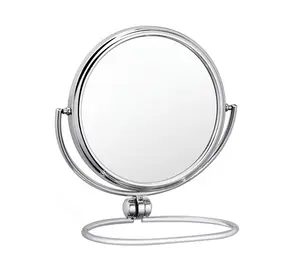 Espelho de maquiagem de mesa em aço inoxidável