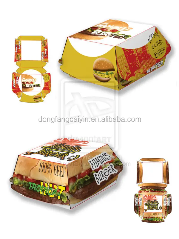 Caixa de hambúrguer instantânea de novo design