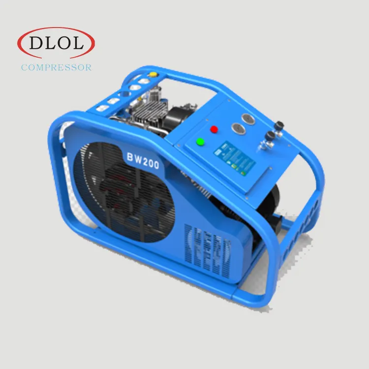 portable 300bar 250cfm aircompressor For diving breathing air compressor