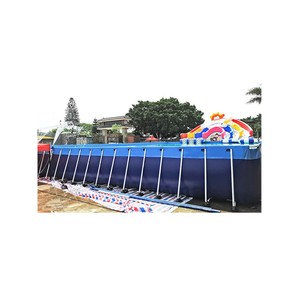 สระว่ายน้ำเป่าลมสำหรับเด็กและผู้ใหญ่,โครงเหล็กเกมสวนน้ำลอยน้ำขนาดใหญ่ยอดนิยม - Product Image 6