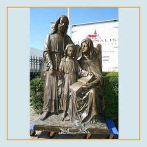 Statue commémorative de la Sainte Famille en bronze grandeur nature sur mesure, Marie, <span class=keywords><strong>Joseph</strong></span> et l'enfant Jésus - Product Image 6