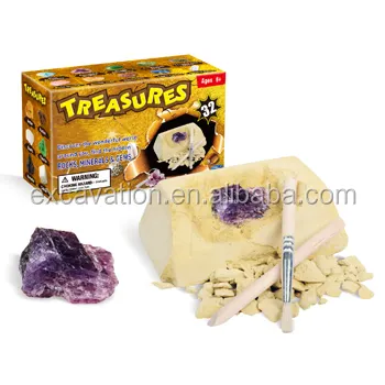 Kit de escavação de brinquedos para crianças, educacional, usado, brinquedos de escavação/pedra e tesouro mineral, gemas cavar para crianças