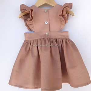 Más coincidencia hermano trajes de alta calidad Bebé y niñas vestido de lino - Product Image 5