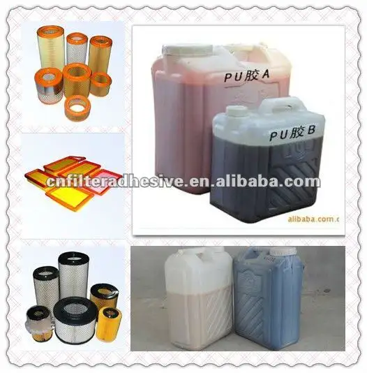 paper and metal end cap adhesive for filter